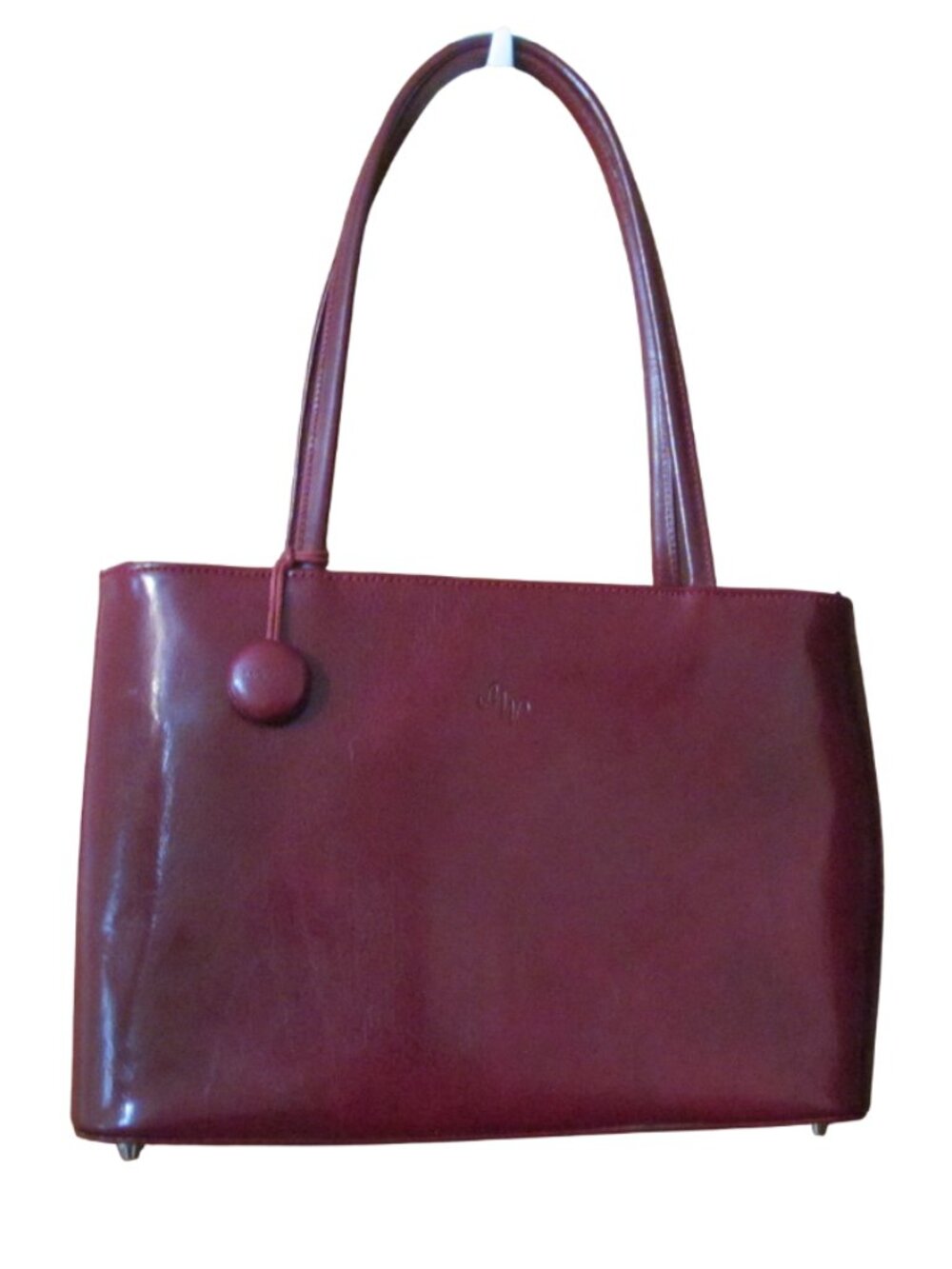 Monsac Vintage Burgundy Leather Shoulder Tote Bag  - Excellent Condition